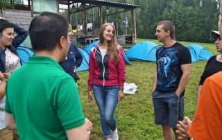 корпоративный выезд с палатками