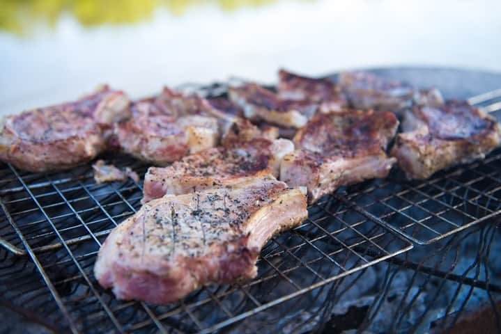 мангал на плоту