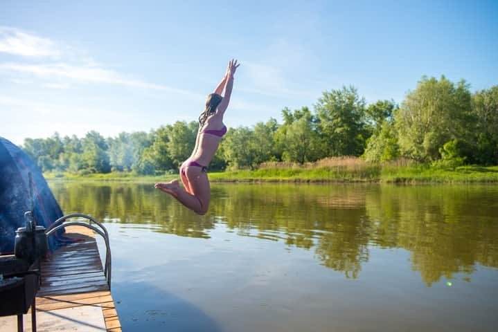 Развлечения на плоту во время сплава